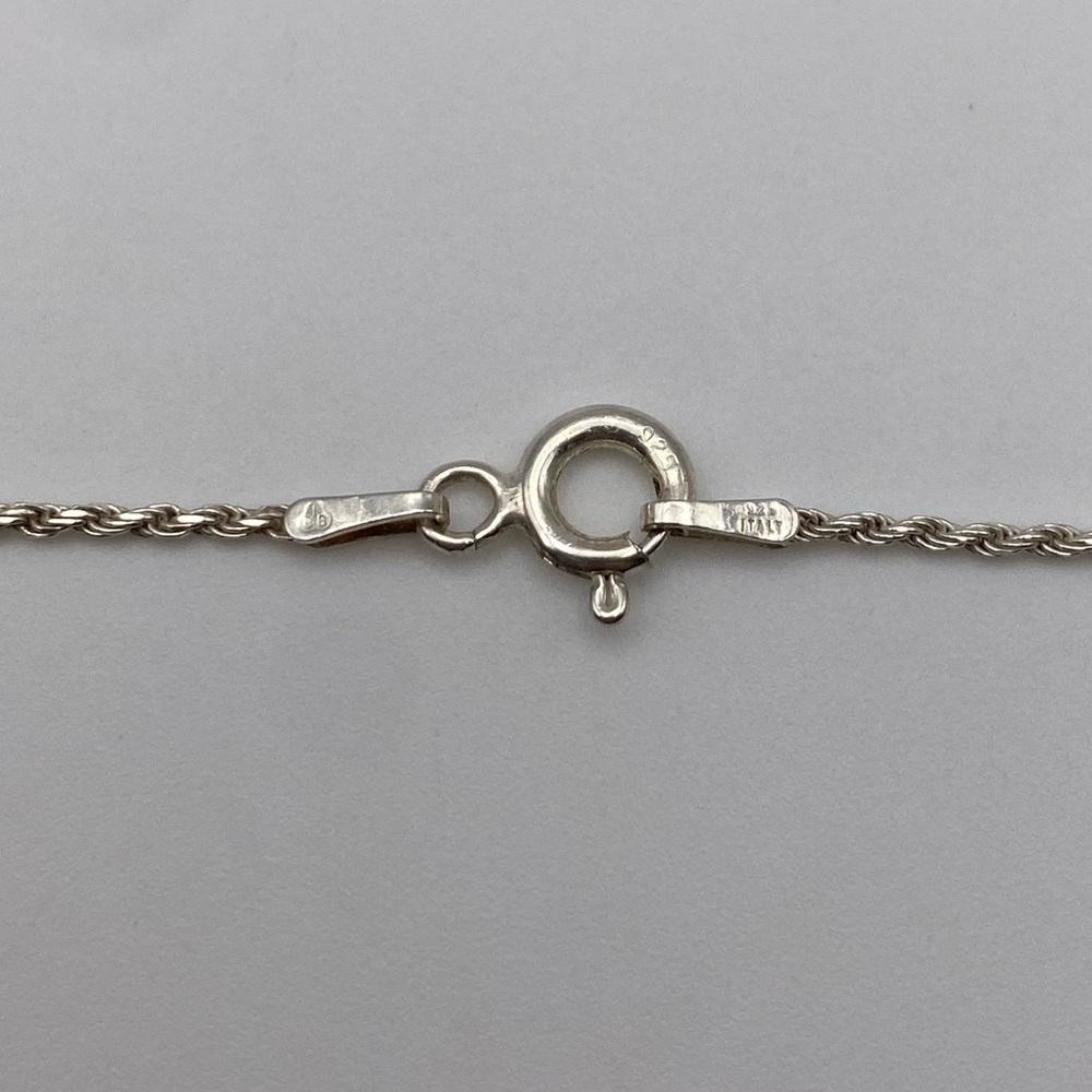 Sterling Silver 925 Polished Point Gemstone Necklace - Picture 5 of 6